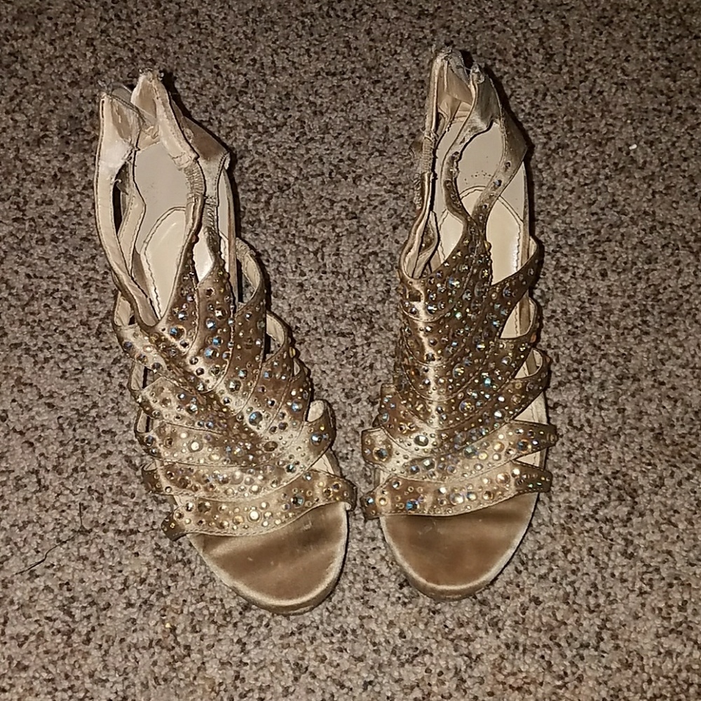 Gold Studded Heels